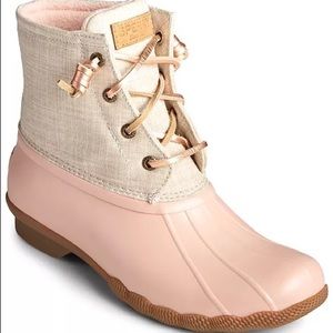 Sperry Saltwater Duck Booties Pink